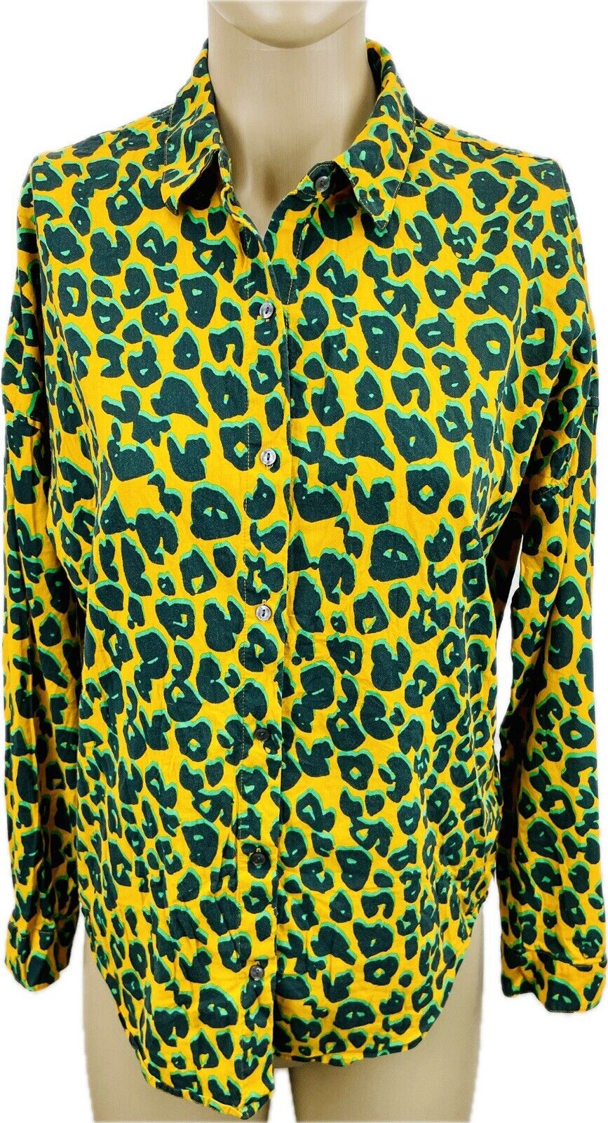 Scotch & Soda Bluse Gr. S Damen Hemdbluse Sweatshirt Frauen Poloshirt Hemd Retro
