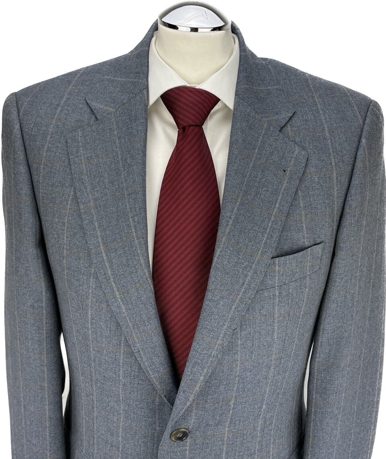 BURBERRY Sakko 48 Herren Jacke Männer Jackett Sakko Anzug Jagd Tweed Kariert Neu
