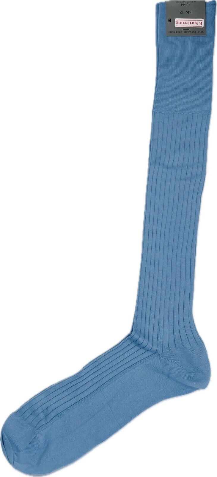 Falke No.13 Socken Gr 43-44 Herren Kniestrümpfe Strümpfe Blau Sea Island Cotton