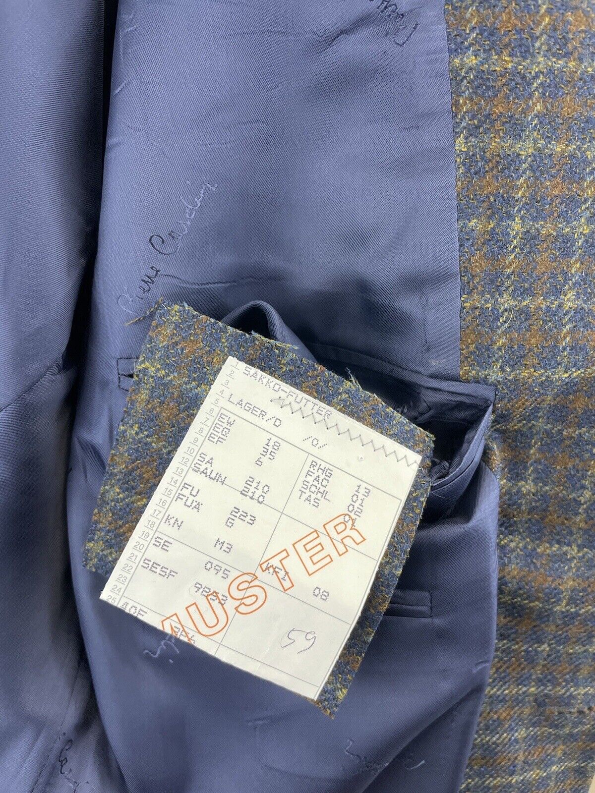 Ermenegildo Zegna Tweedsakko 50 Mohair Herren Jackett Sakko Anzug Kariert Jagd