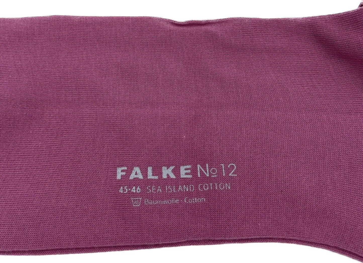 Falke No.12 Socken Gr 43-44 Herren Kniestrümpfe Strümpfe Rosa Sea Island Cotton