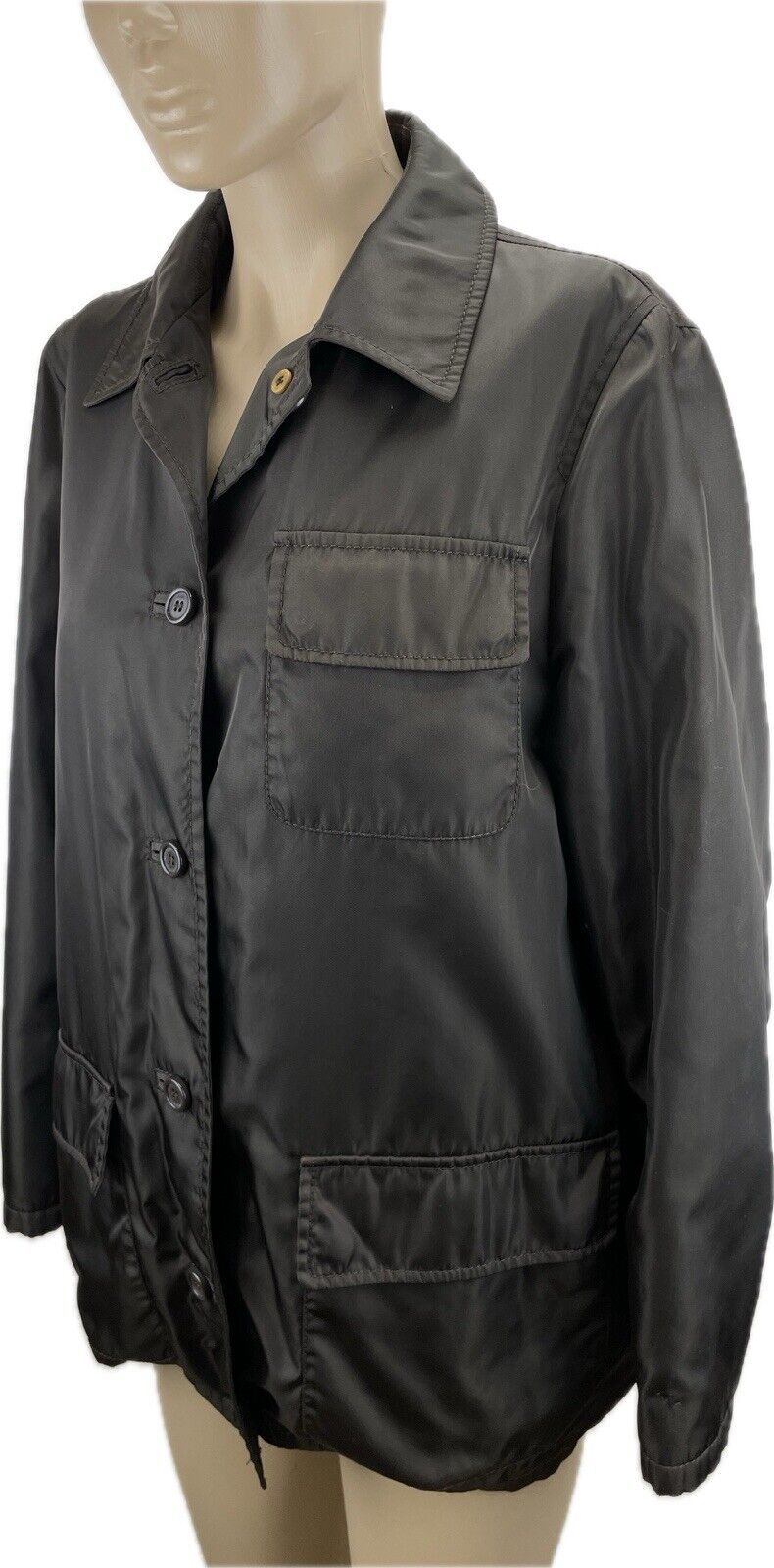 PRADA Trenchcoat L Damen Jacke Kostüm Jackett Frauen Designer Parka Blazer