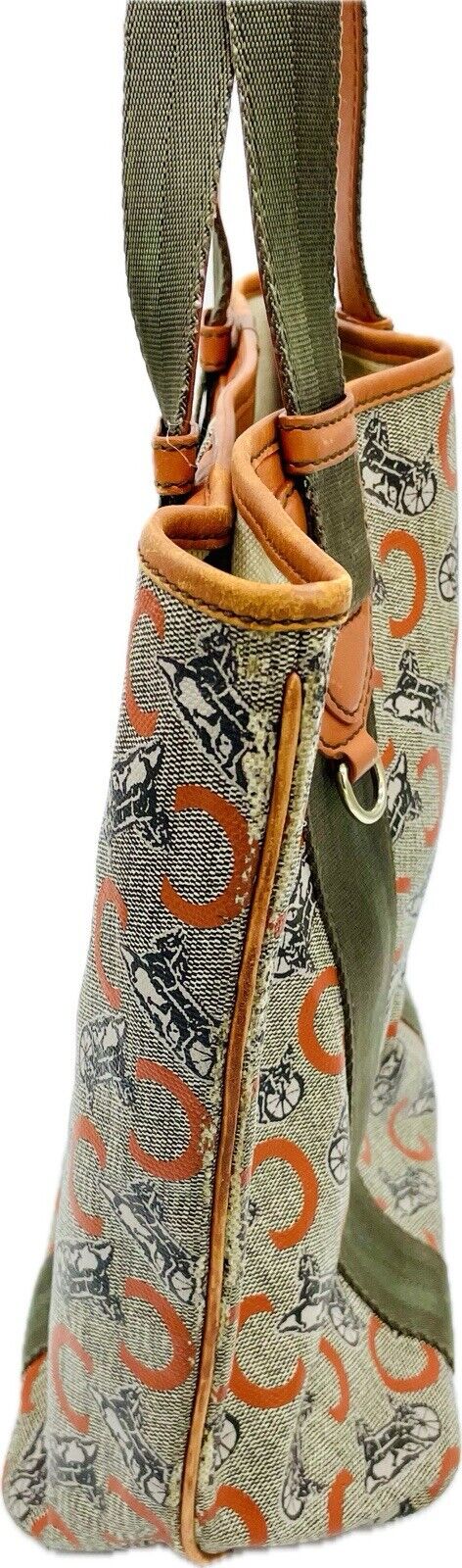 Celine Tote Bag Handtasche Macadam Canvas Damen Taschen Designer Vintage