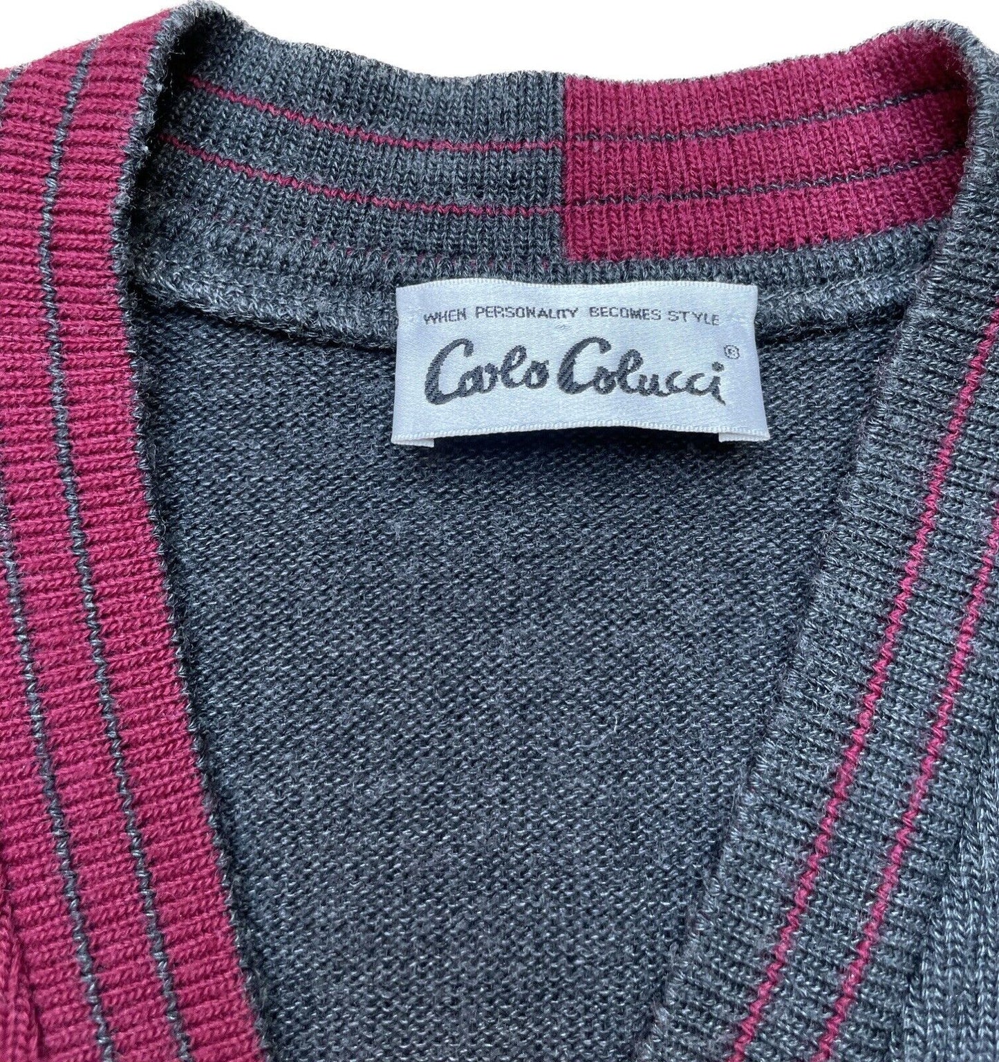 Carlo Colucci Pullover XL 54 Herren Pulli Männer Sweatshirt Wolle Vintage 90s