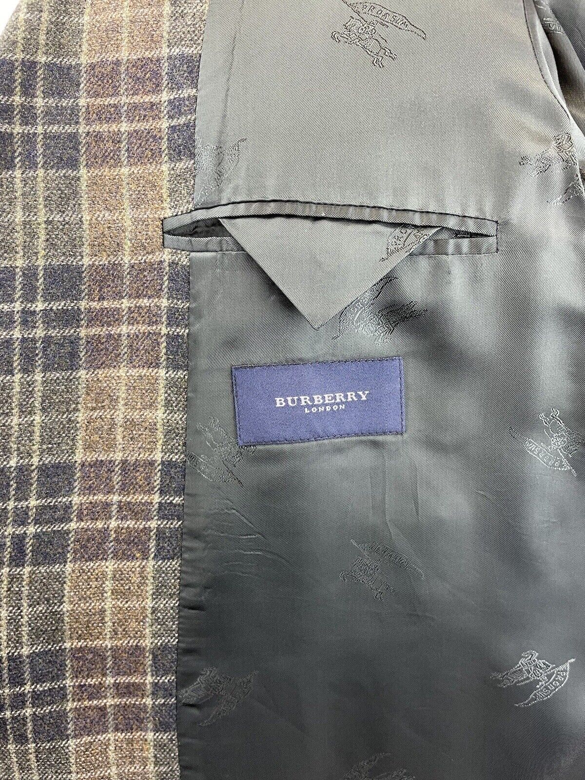 BURBERRY Tweedsakko 50 Kaschmir Herren Jacke Jackett Sakko Anzug Jagd Tweed NEU
