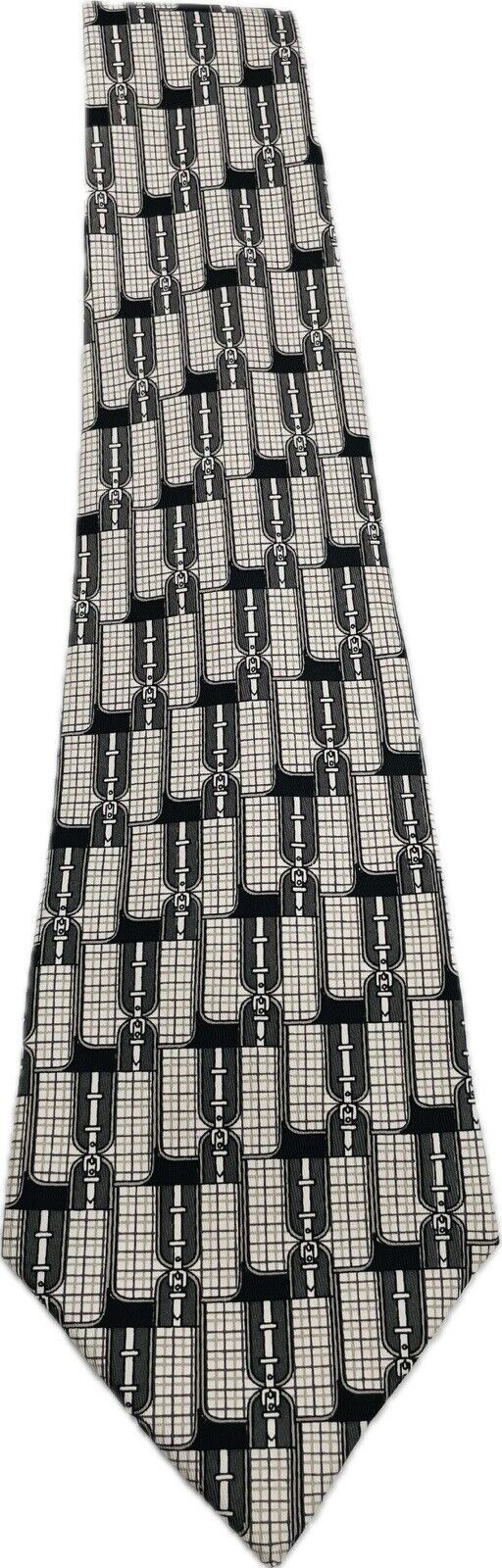 Hermès Paris Seidenkrawatte Herren Krawatten Binder Schlips Vintage Decken Seide