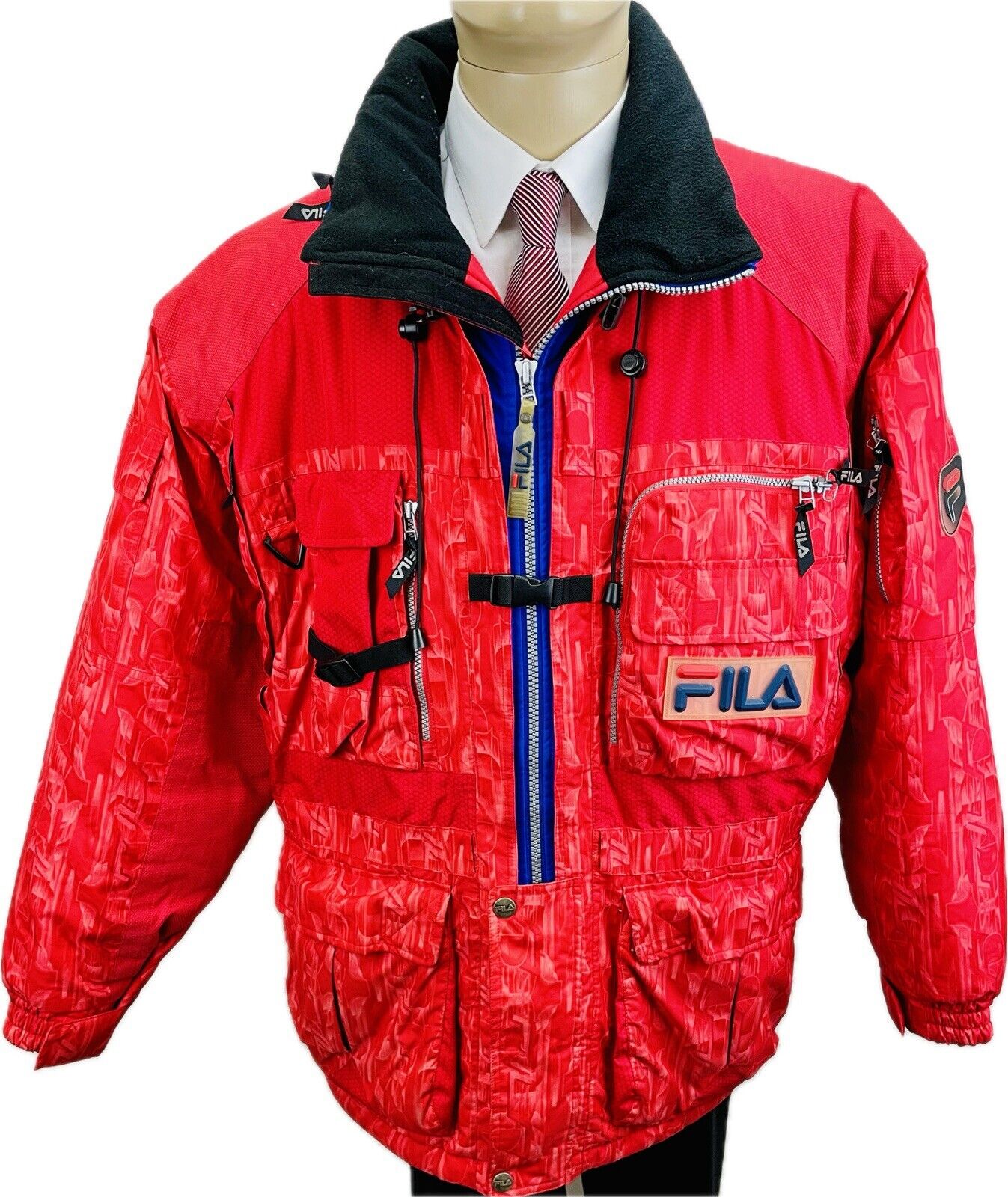 FILA Skijacke 54 XL Ski Team Italia Herren Snowboardjacke Vintage Jacke DSV FISI