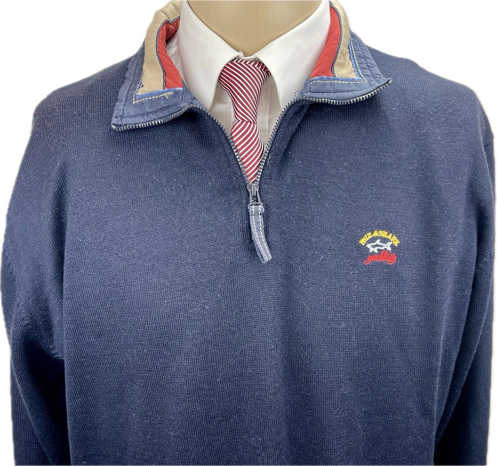 Paul & Shark Pullover 2XL XXL Herren Pulli Männer Sweatshirt Zipper Golf Hoodie