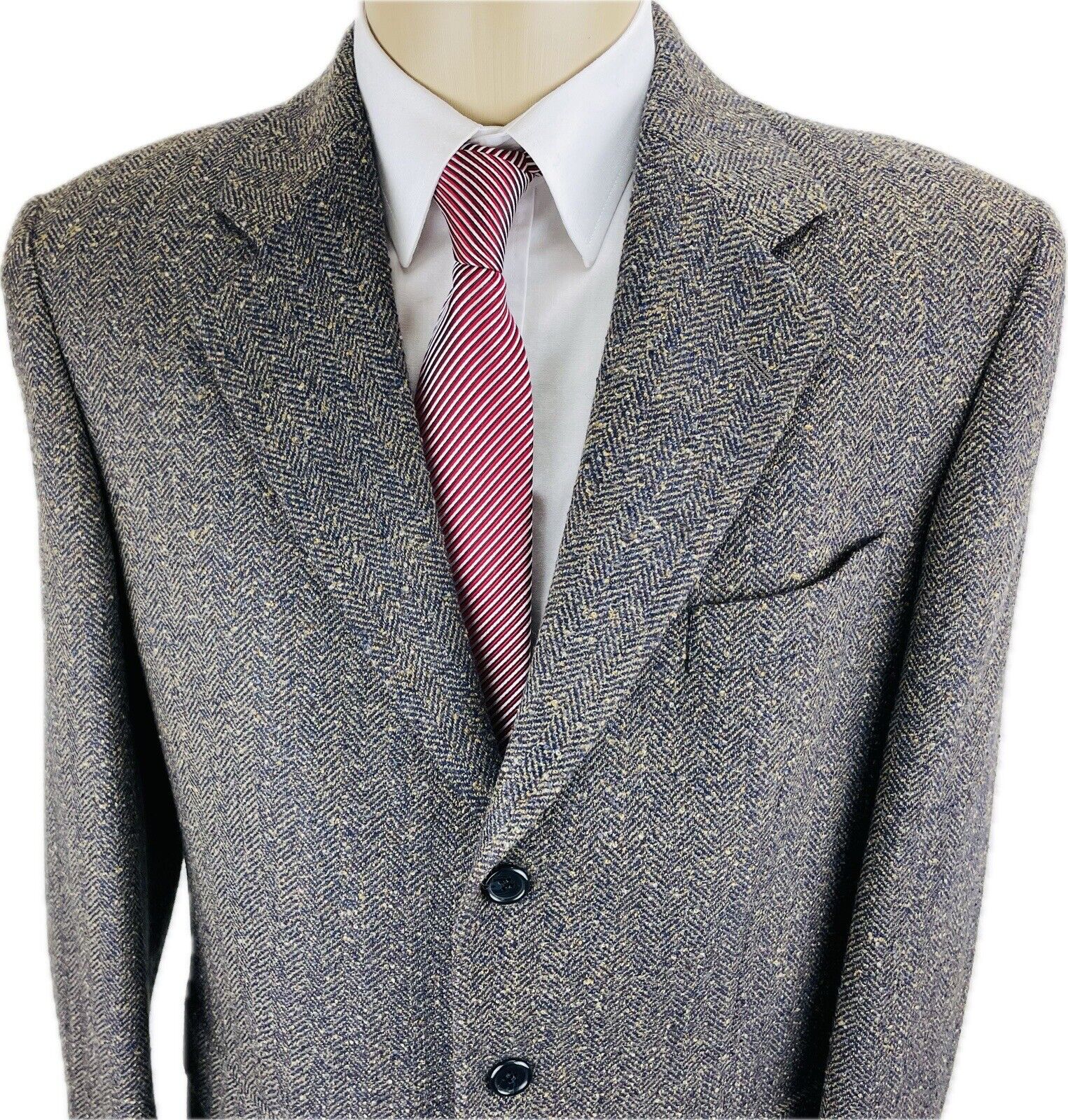 Pierre Cardin Tweedsakko 50 Herren Jackett Jacke Sakkos Jagd Anzug Paris Tweed