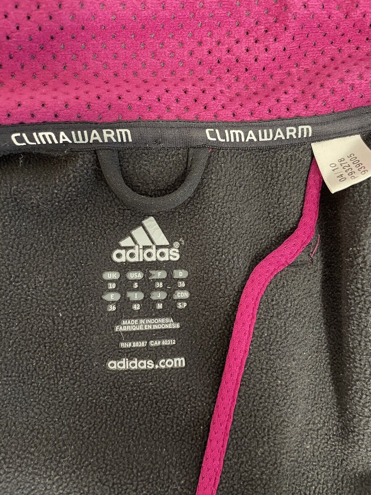 Adidas Jacke S 36 Damen Sportjacke Trainigsjacke Frauen Sweatshirt Climawarm