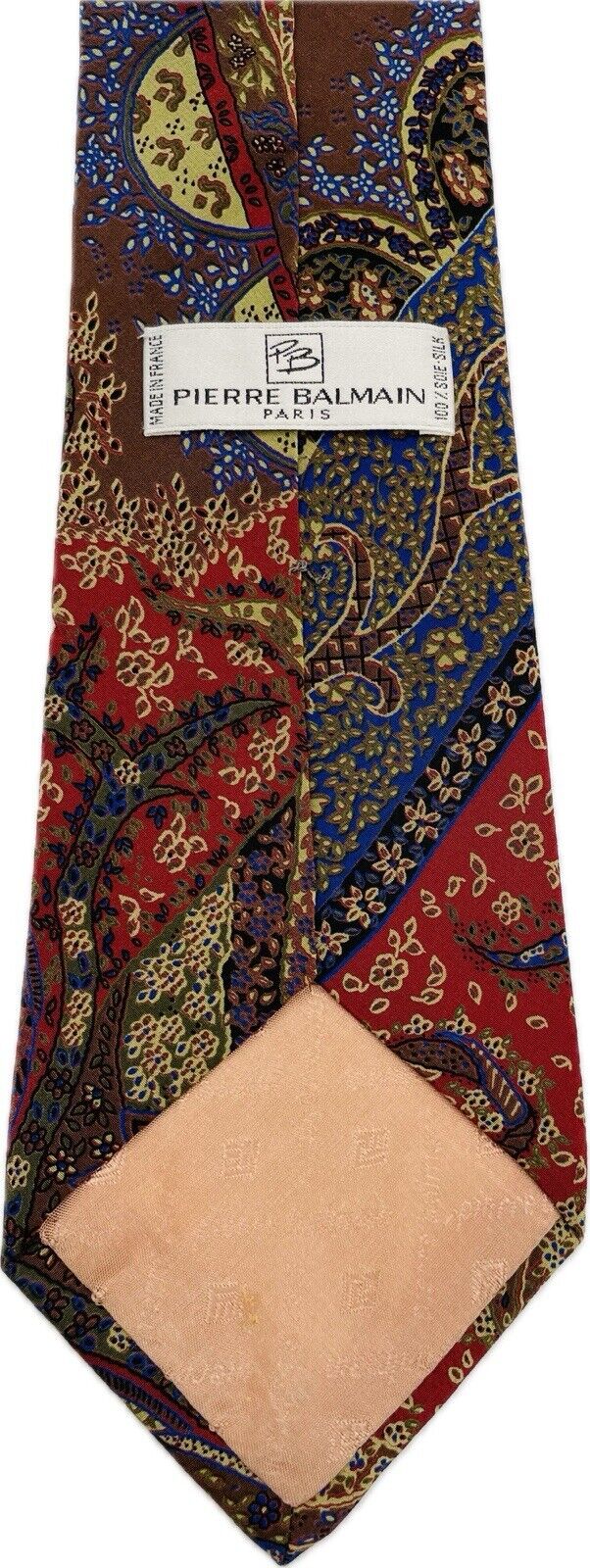 Pierre Balmain Seidenkrawatte Herren Krawatten Tie Schlips Vintage Paisley Paris
