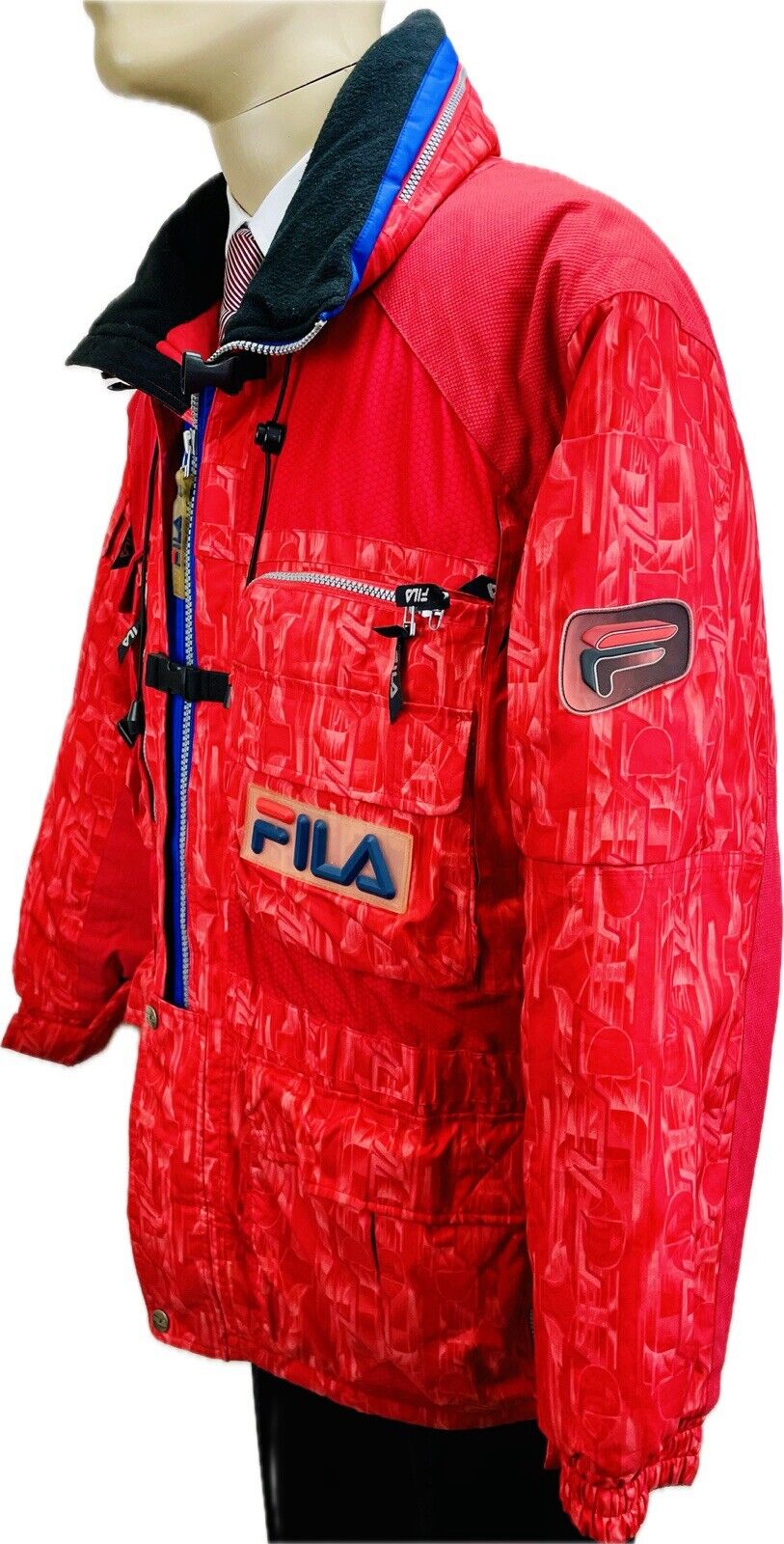 FILA Skijacke 54 XL Ski Team Italia Herren Snowboardjacke Vintage Jacke DSV FISI