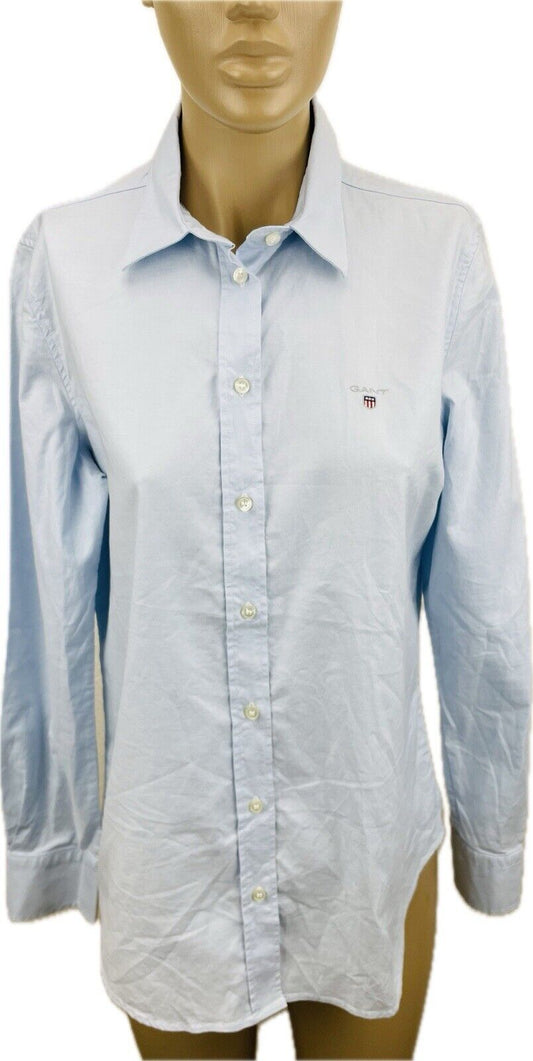 GANT Bluse Gr. M 40 Oxford Damen Hemdbluse Sweatshirt Frauen Poloshirt Hemd