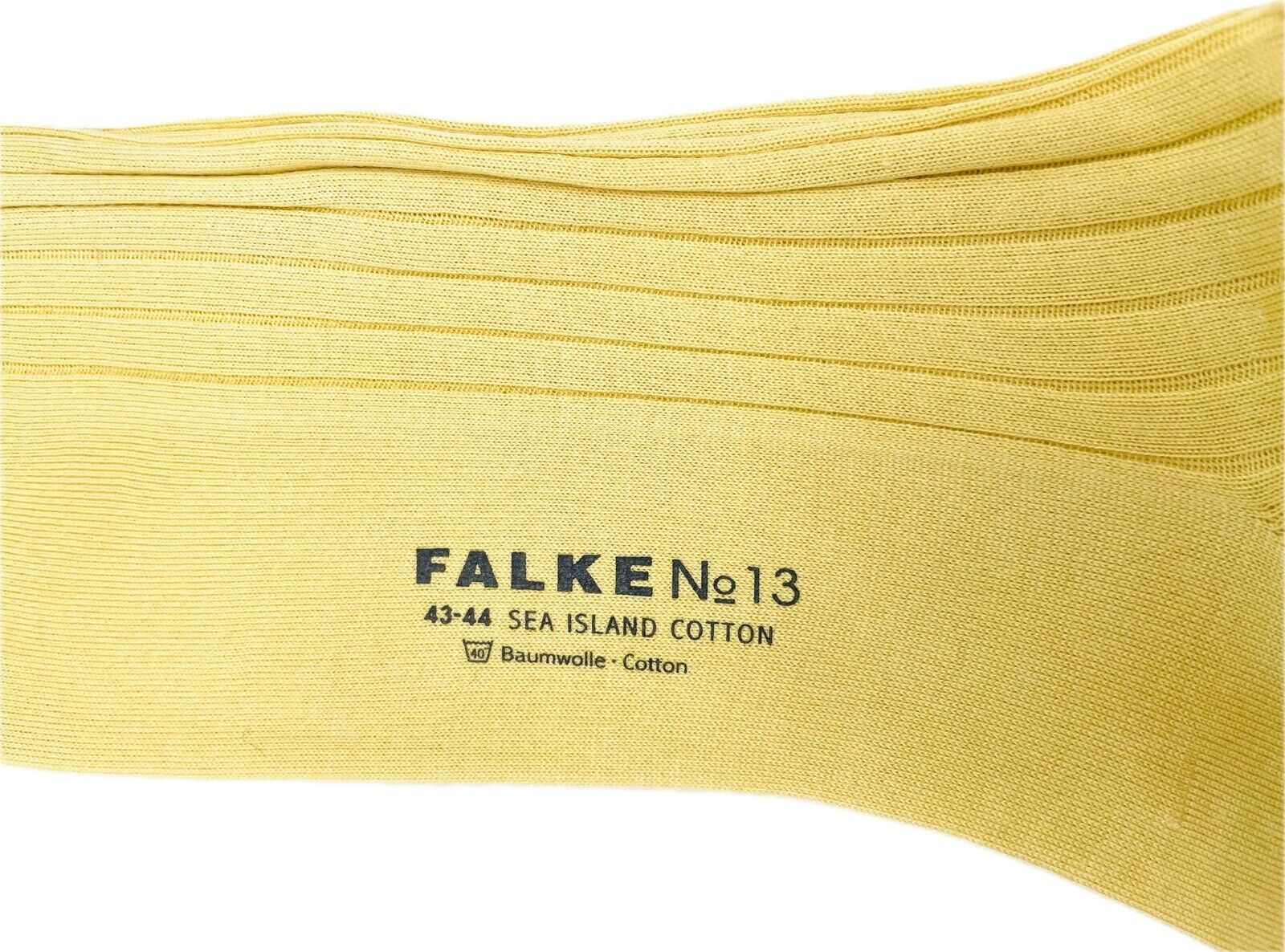 Falke No.13 Socken Gr 43-44 Herren Kniestrümpfe Strümpfe Gelb Sea Island Cotton