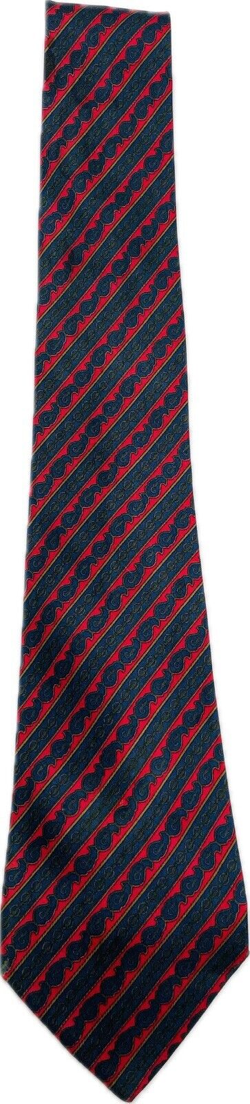 Balenciaga Seidenkrawatte Herren Krawatten Tie Schlips Vintage Paisley Rot