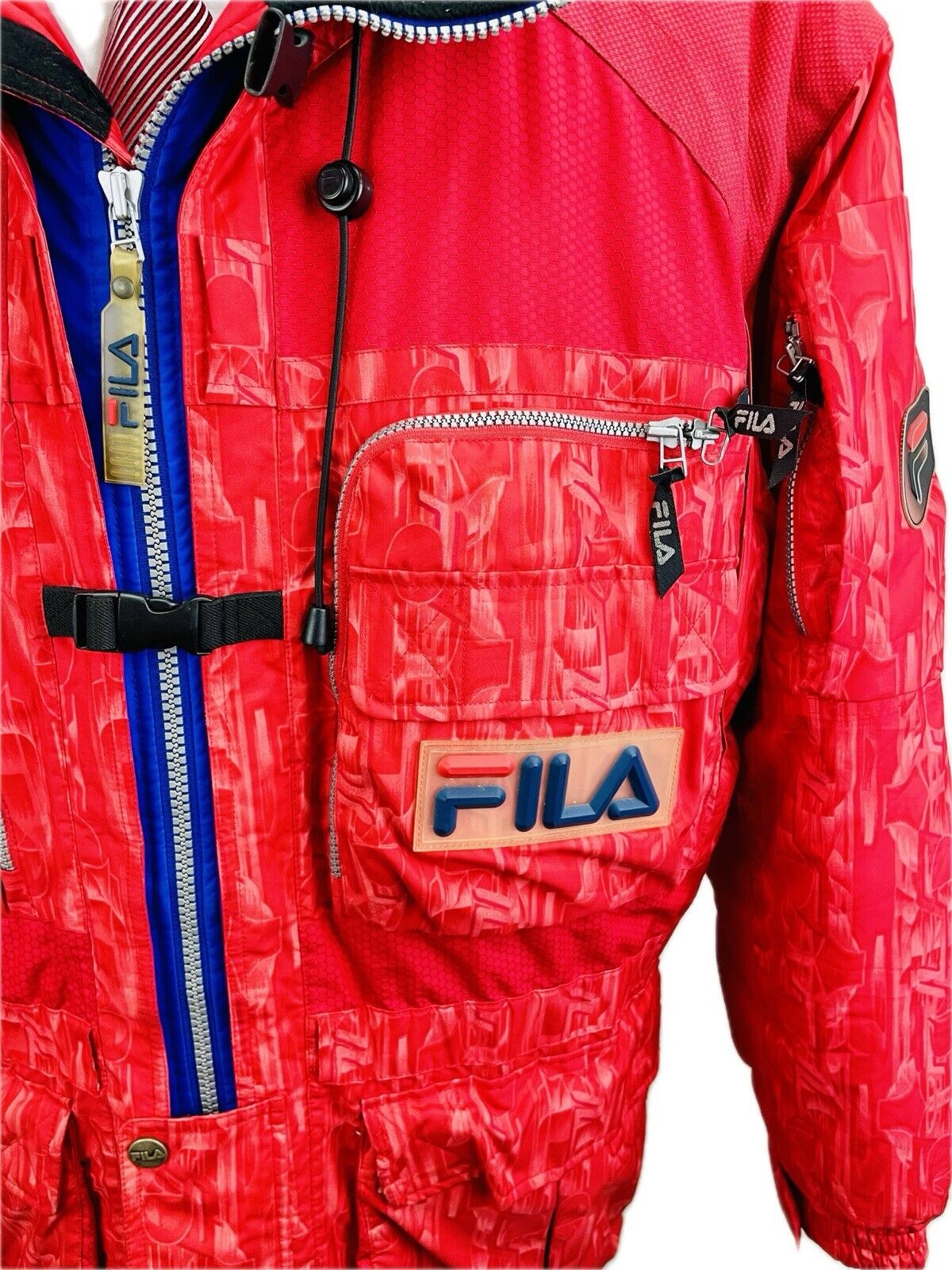 FILA Skijacke 54 XL Ski Team Italia Herren Snowboardjacke Vintage Jacke DSV FISI
