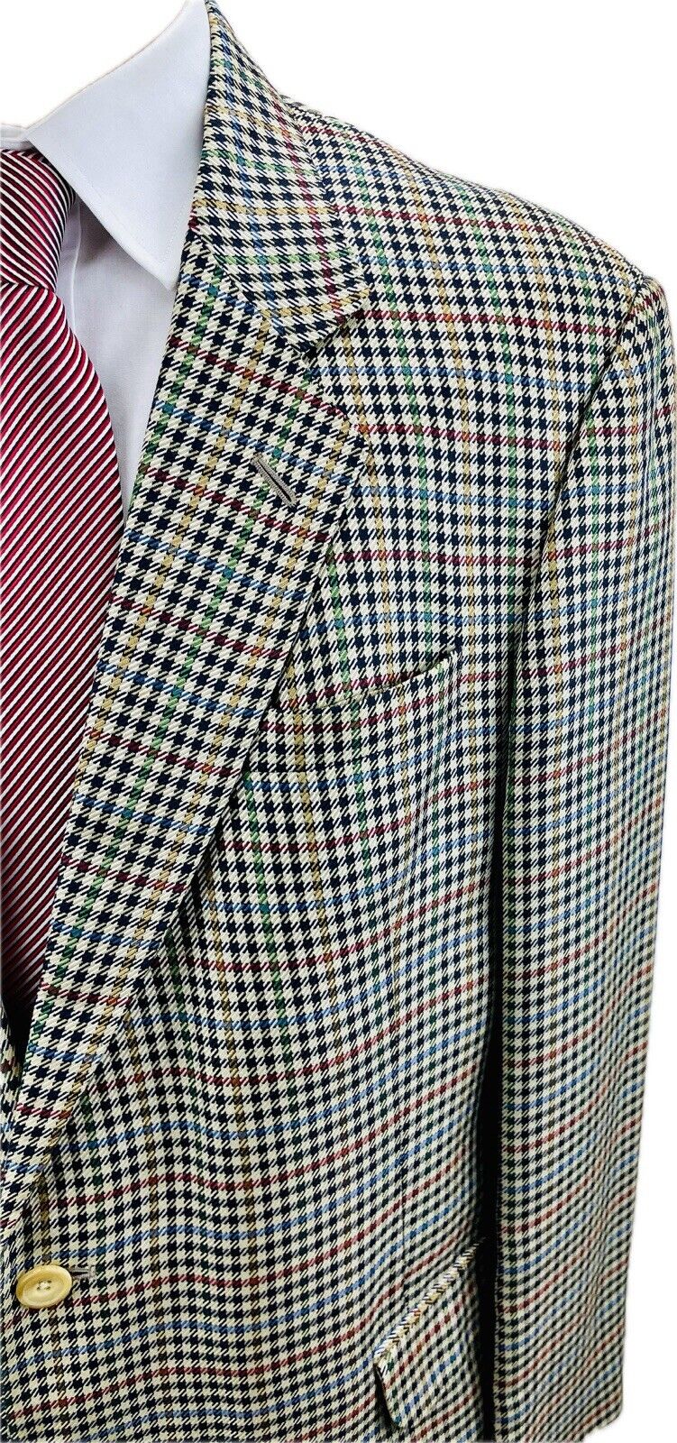 DAKS Sakko 54 Kariert Herren Tweed Jacke Jackett Seiden Sakko Anzug Jagd Vintage