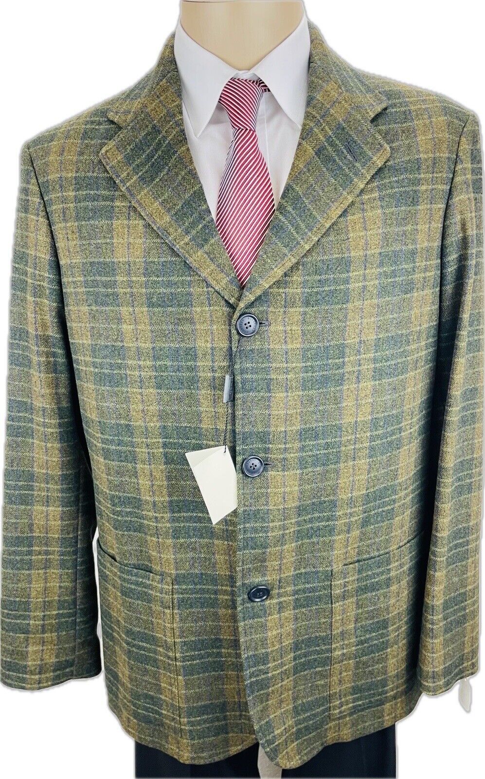 BURBERRY Tweedsakko 50 Kaschmir Herren Jacke Jackett Sakko Anzug Jagd Tweed NEU