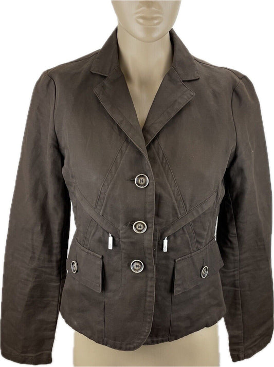 Moncler Leinenblazer Gr. 38 M 1 Damen Jacke Blazer Jacken Kostüm Frauen Leinen