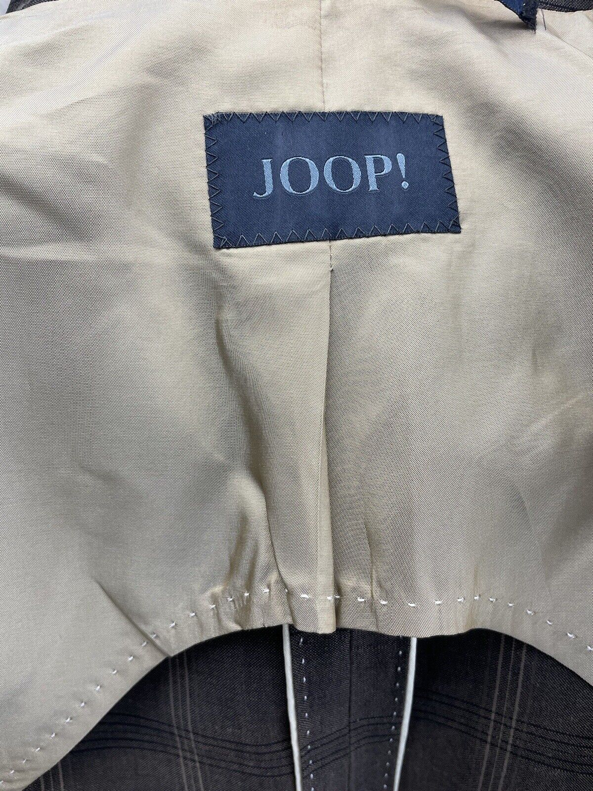 Joop! Leinensakko 50 Herren Sakko Jackett Jacke Anzug Jagd Blazer Kariert Leinen