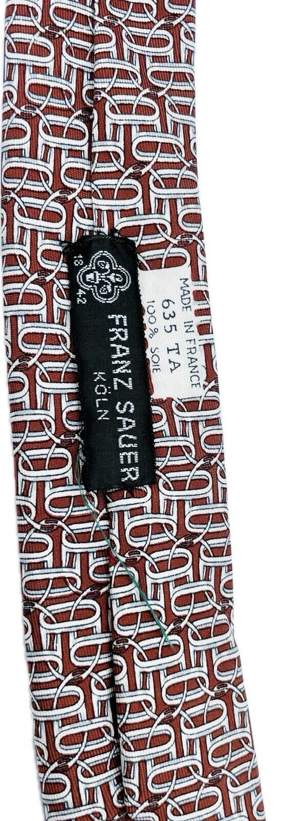 Hermès Paris Seidenkrawatte Herren Krawatten Binder Schlips Vintage Ketten Tie