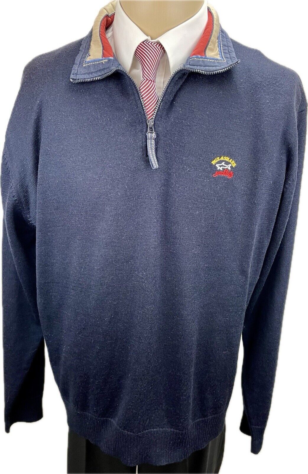 Paul & Shark Pullover 2XL XXL Herren Pulli Männer Sweatshirt Zipper Golf Hoodie