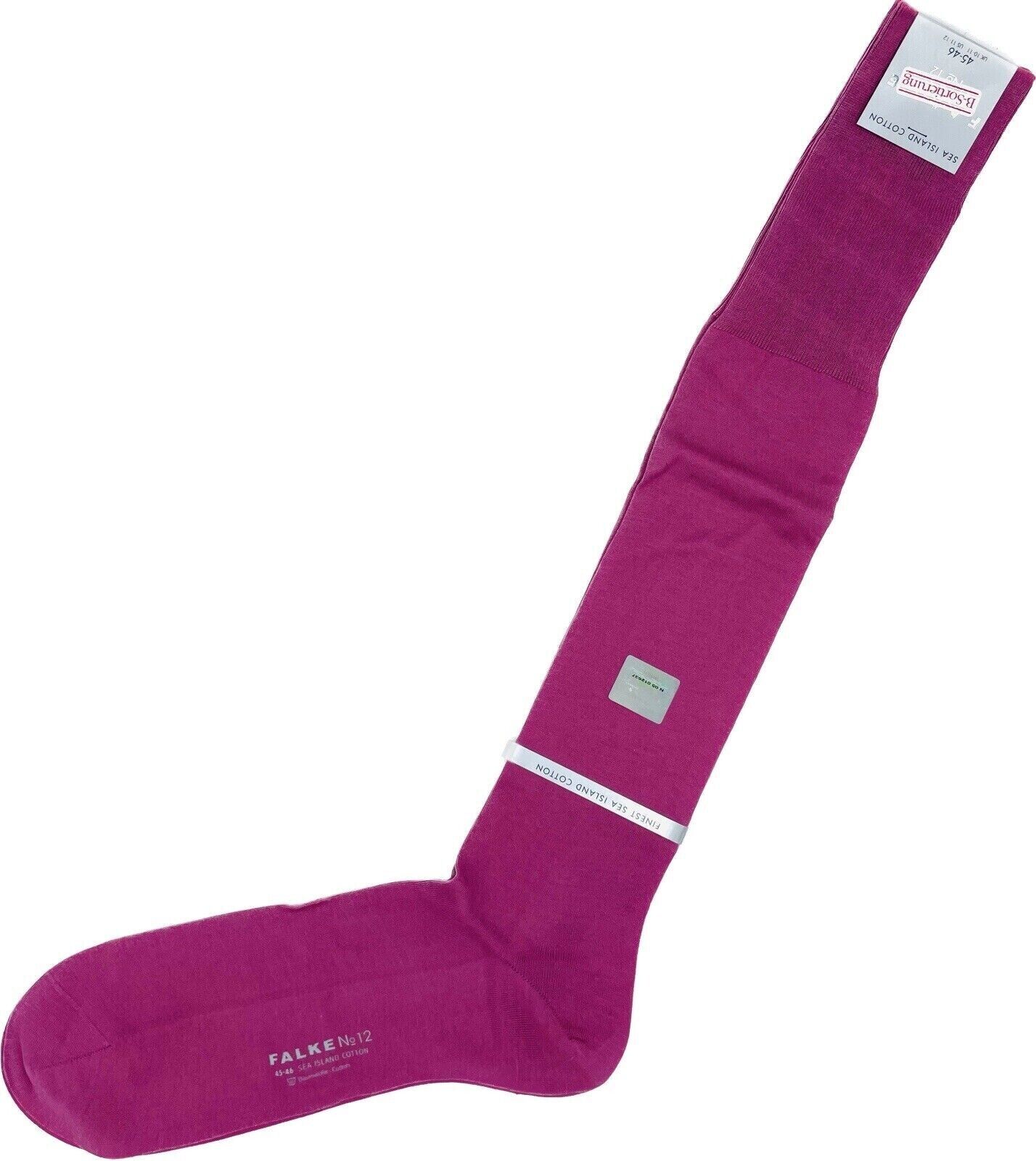 Falke No.12 Socken Gr 43-44 Herren Kniestrümpfe Strümpfe Rosa Sea Island Cotton