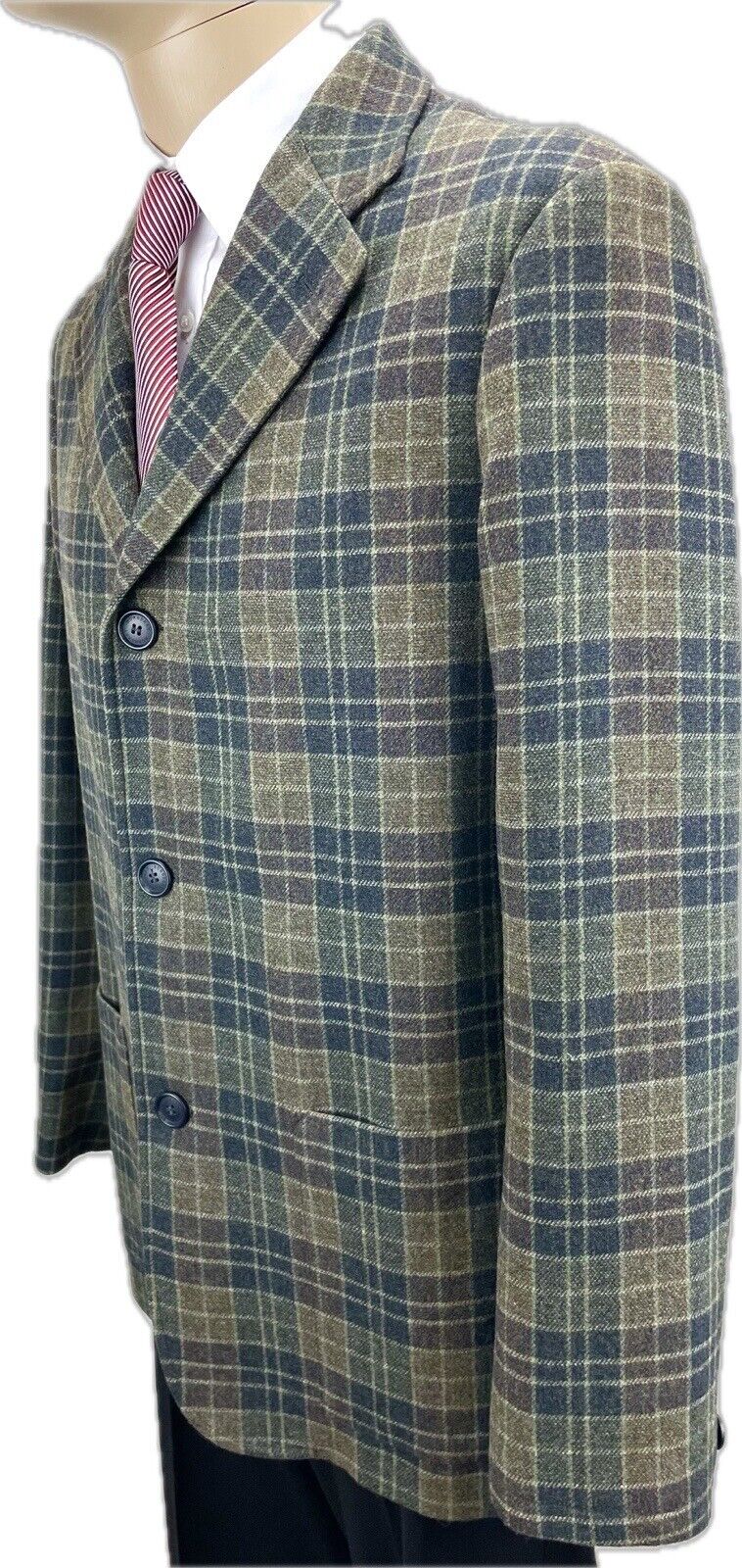 BURBERRY Tweedsakko 50 Kaschmir Herren Jacke Jackett Sakko Anzug Jagd Tweed NEU
