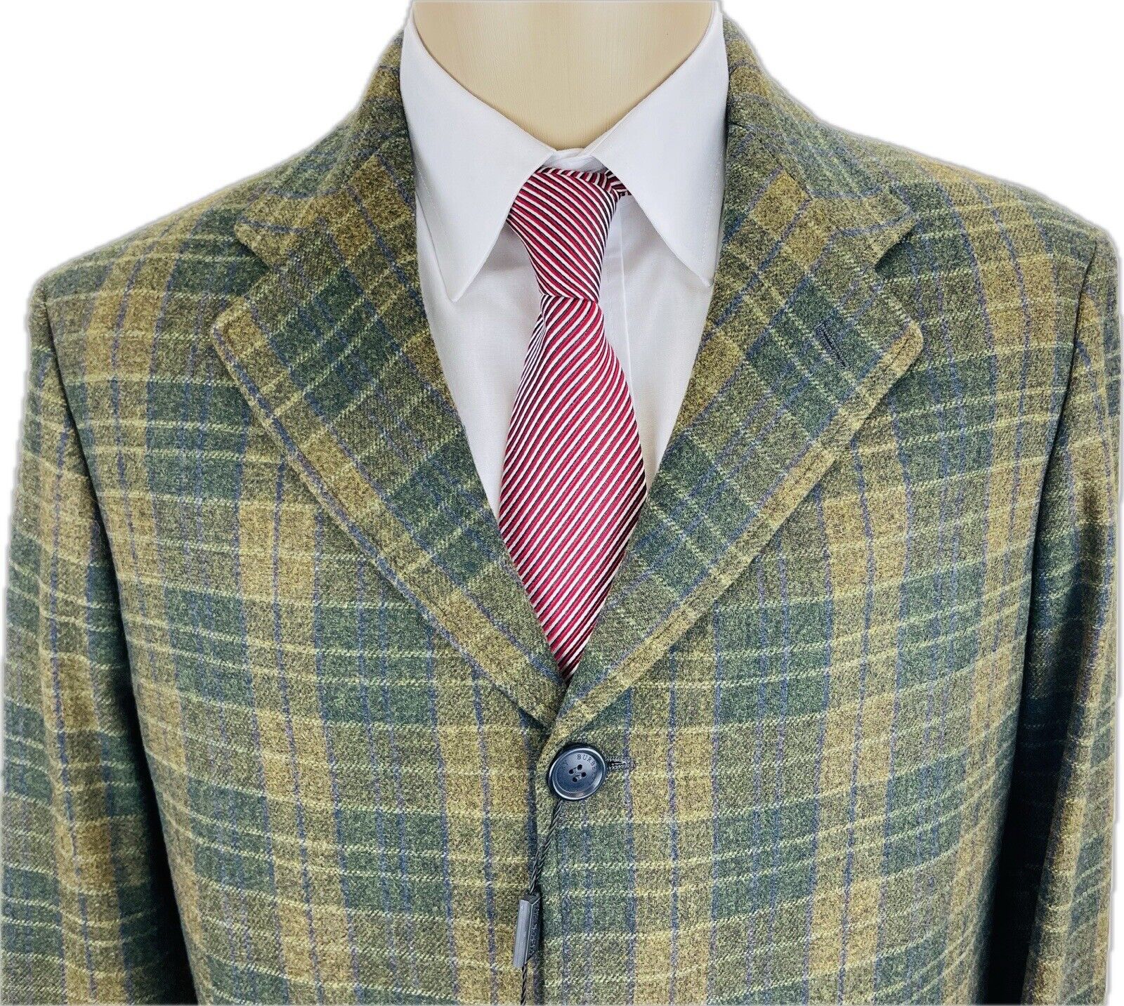 BURBERRY Tweedsakko 50 Kaschmir Herren Jacke Jackett Sakko Anzug Jagd Tweed NEU