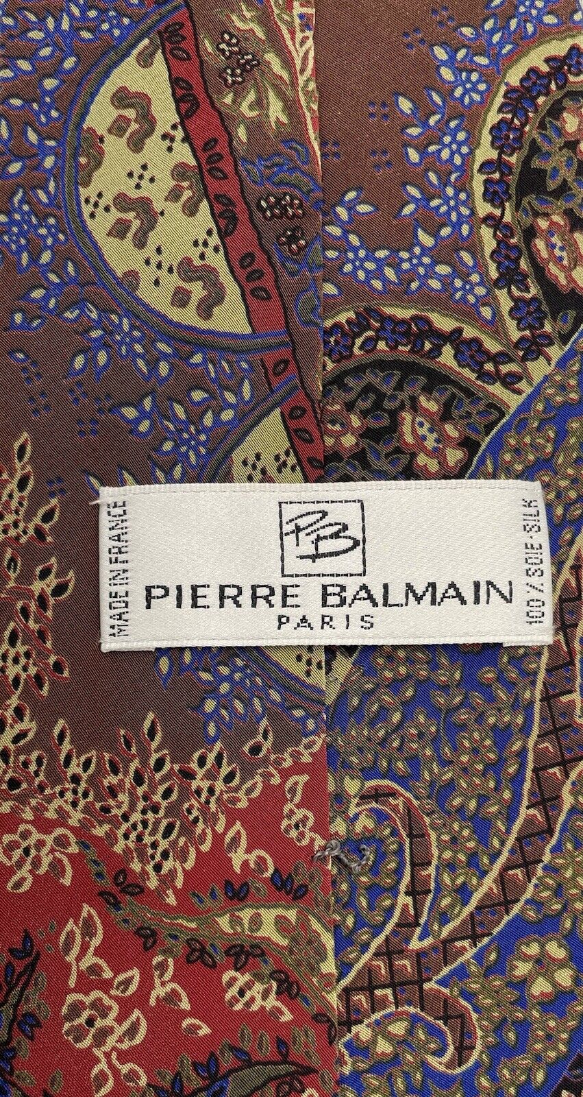 Pierre Balmain Seidenkrawatte Herren Krawatten Tie Schlips Vintage Paisley Paris