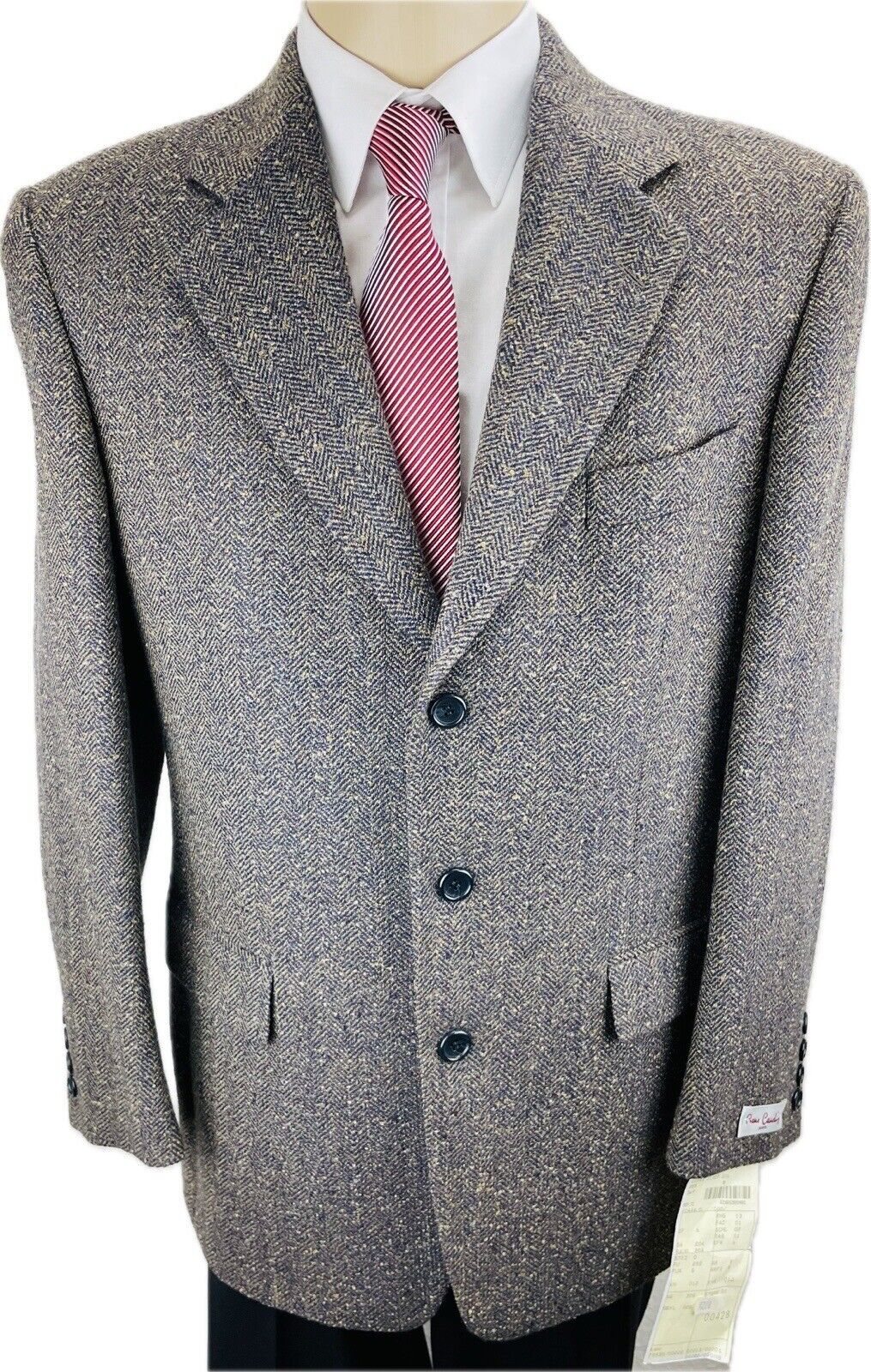 Pierre Cardin Tweedsakko 50 Herren Jackett Jacke Sakkos Jagd Anzug Paris Tweed
