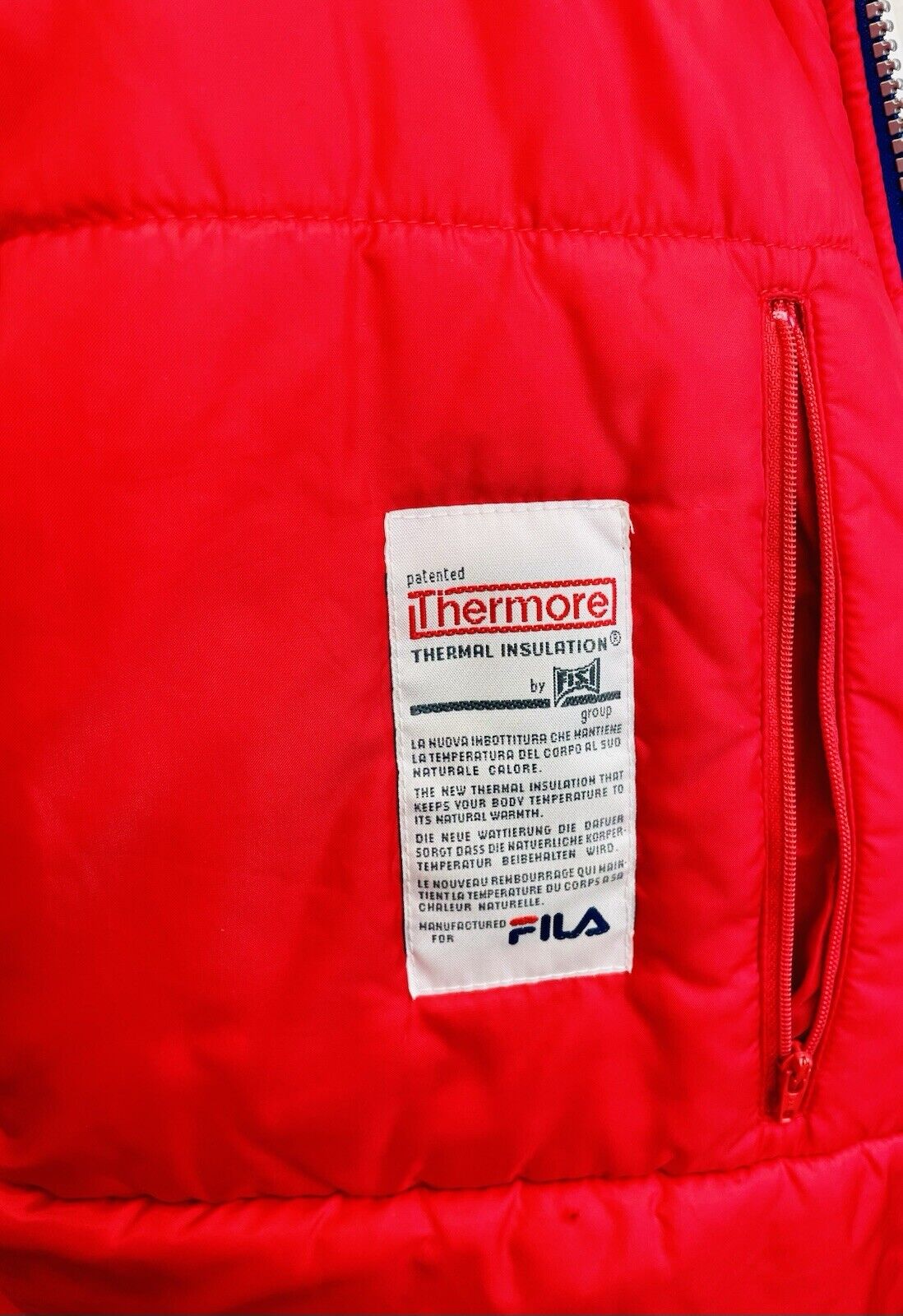 FILA Skijacke 54 XL Ski Team Italia Herren Snowboardjacke Vintage Jacke DSV FISI