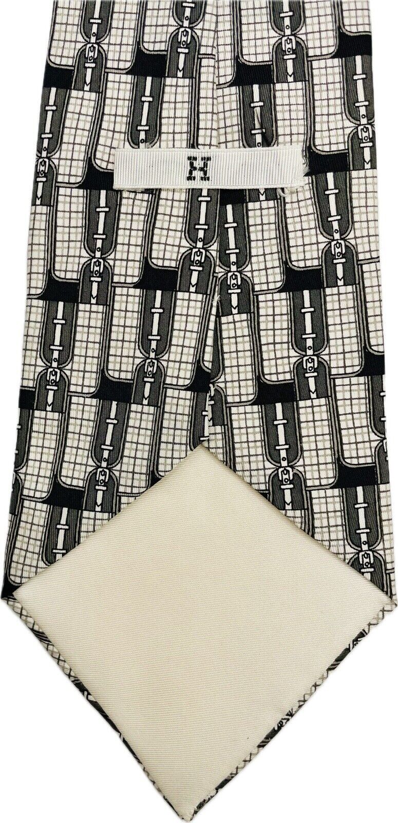 Hermès Paris Seidenkrawatte Herren Krawatten Binder Schlips Vintage Decken Seide